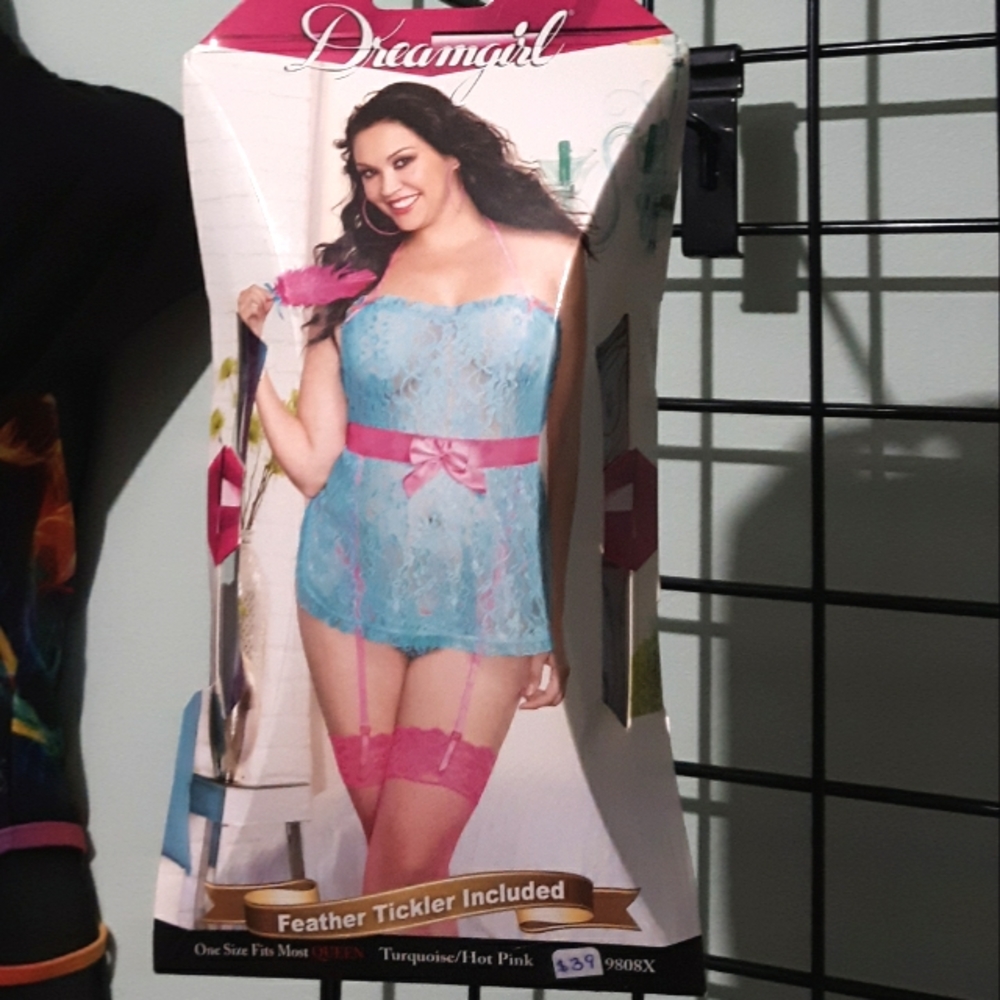Turquoise/Hot Pink Babydoll